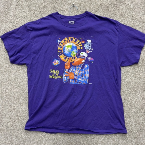 Death Row Records Snoop Dogg World T Shirt Purple Mens 2XL Rap Tee - Picture 1 of 8
